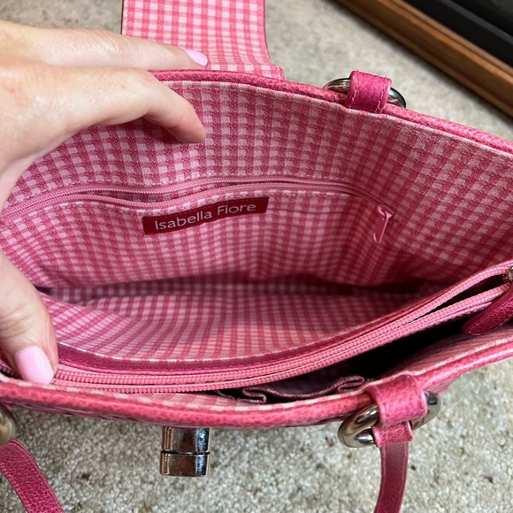Isabella Fiore Rare Pink Weave Purse like new - Picture 6 of 10